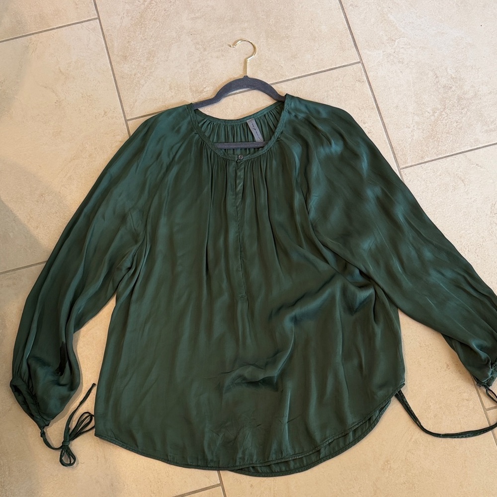 Raquel Allegra Forest Green Blouse